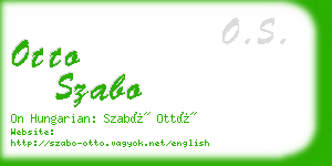 otto szabo business card